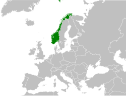 Karta som visar Norges