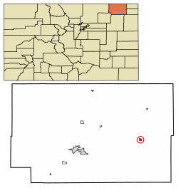 Location of the Town of Fleming in Logan County, Colorado.