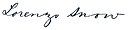 Firma de Lorenzo Snow