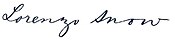 Signature of Lorenzo Snow