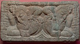 Yakshas relief, 8th–9th century, Metropolitan Museum of Art