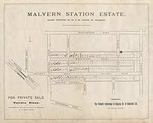 A map showing the planned housing estate next to Malvern station