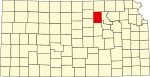 State map highlighting Clay County