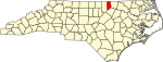 State map highlighting Vance County