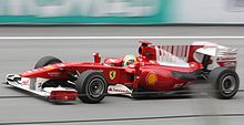 Photo de la Ferrari F10 de Massa à Sepang