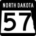 North Dakota Highway 57 marker