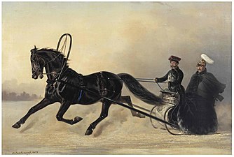 Emperor Nicholas I at the winter departure (1851)
