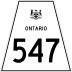 Highway 547 marker