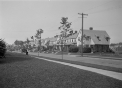 Overlook Colony street soon after opening