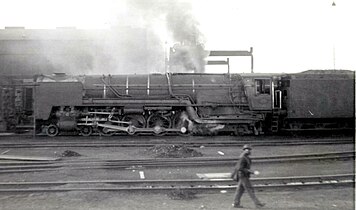 No. 3537 in steam at Beaufort West, 26 June 1968