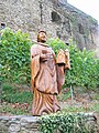 Statue Heiliger Goar an der Burg Rheinfels