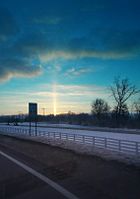 A sun pillar seen in Ohio in January 2015.