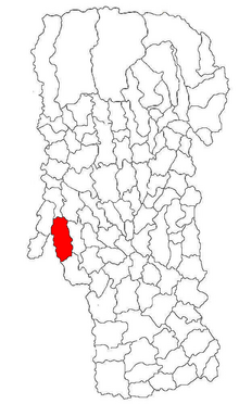 Map showing commune within county