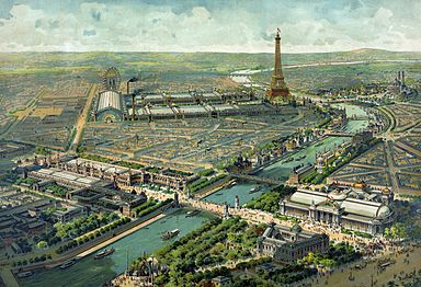 Панорамный вид всемирной выставки 1900 года