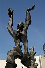 Sculpture en bronze de Zadkine, La ville détruite, 1953, Rotterdam.