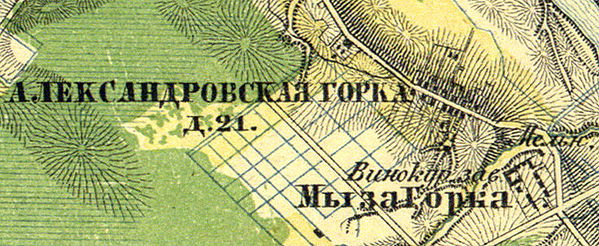 Деревня Александровская Горка на карте 1860 года