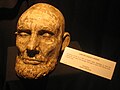 A life mask of Abraham Lincoln on display in the museum