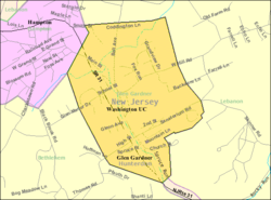 Census Bureau map of Glen Gardner, New Jersey