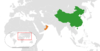 Location map for China and Oman.