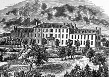 Fenwick Hall on a hill in 1844.