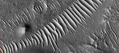 Close view of Transverse Aeolian Ridges (TAR's) as seen by HiRISE through HiWish program