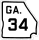 State Route 34 marker