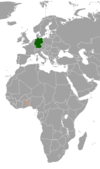 Location map for Germany and Togo.