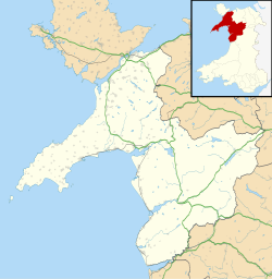 Bangor ubicada en Gwynedd