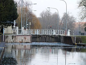 Unterhaupt der Schleuse mit Stemmtor