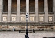 Sculptures at southern end of the east front 1882-1894 (The Growth of Justice) by Thomas Stirling Lee