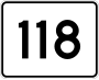 Route 118 marker