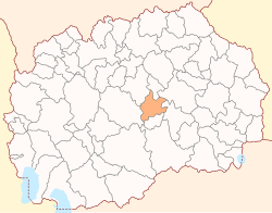 Location of Gradsko Municipality