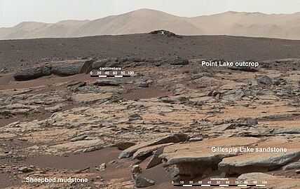 Sedimentary rocks on Mars, investigated by NASA's Curiosity Mars rover