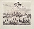 테이블 산을 배경으로 테이블 만을 항해하는 배, 1727