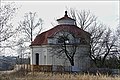 Baroque circular chapel of Finding of the Holy Cross (attributed to K. I. Dientzenhofer and built 1743-1754) stands in a remote location on halfway between Stodůlky and Řepy.