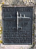 Inscription on memorial commemorating 49 & 576 Squadrons, RAF Fiskerton