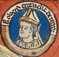 Détail du Rouleau généalogique des rois d'Angleterre, vers 1300, British Library, Royal 14 B VI.