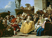 Scène de carnaval, toile de Giandomenico Tiepolo