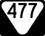 State Route 477 marker