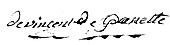 signature de Jean-François de Vincent de Panette