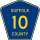 County Route 10 marker