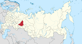 Localisation de Oblast de Sverdlovsk