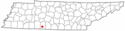 Location of Loretto, Tennessee