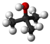 Ball and stick model of tert-butanol