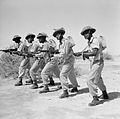 1st Battalion, Caribbean Regiment soldiers train with the Thompson submachine gun in Egypt in 1945