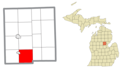 Location within Gladwin County