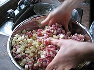 Preparation of the filling.
