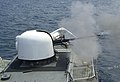 Gallatin fires her 76 mm Mk 75 gun during a live-fire exercise