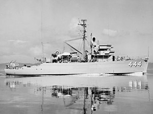 USS Firm (MSO-444) underway in 1954