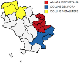 Unione dei comuni montani Colline del Fiora – Mappa